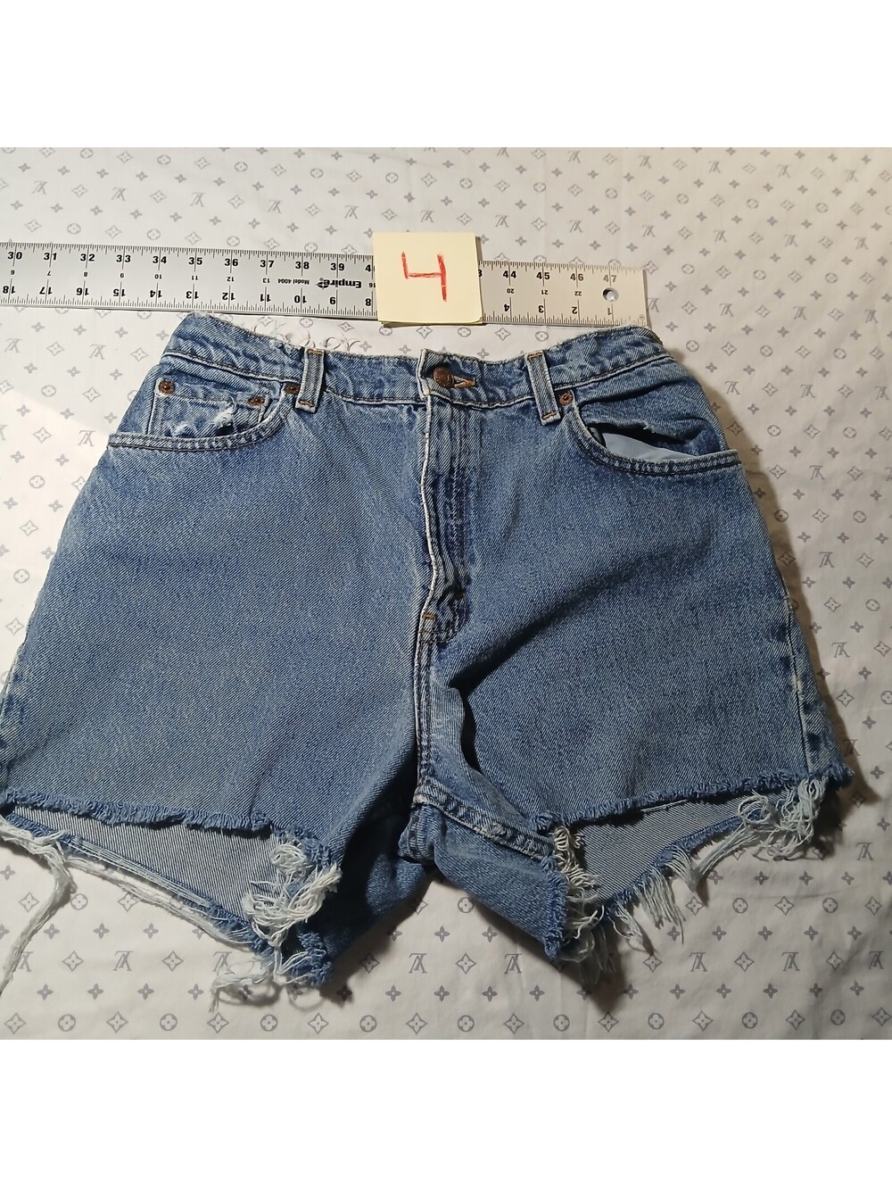 Levi's 551s Vintage Denim Shorts Women's Size 10 Blue Cutoff Frayed High Rise